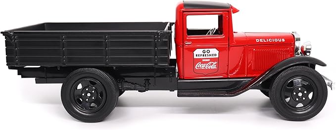 1931 Ford Model AA Pickup Truck Red and Black Go Refreshed - Drink Coca-Cola 1/24 Diecast Model Car by Motor City Classics