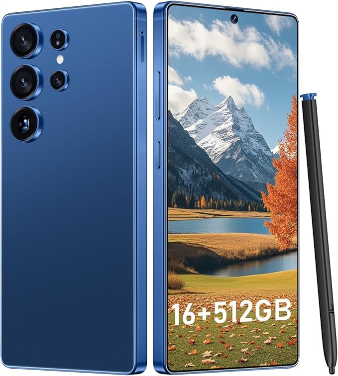 OEJBK I25 Ultra: Powerhouse 16GB/512GB, 2-Day 7000mAh Battery, Huge 6.99" Android 14 Phone w/Built-in Stylus - Your All-in-One Device The Superior Choice (Blue)