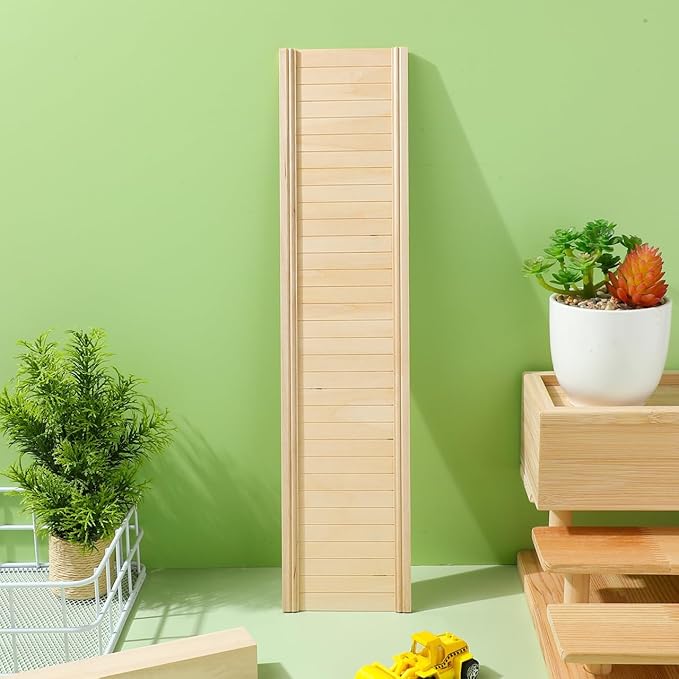 Miniature Dollhouse Wainscoting Panels: 1:12 Scale Wooden Dollhouse Trims for Accessories Creative DIY Projects