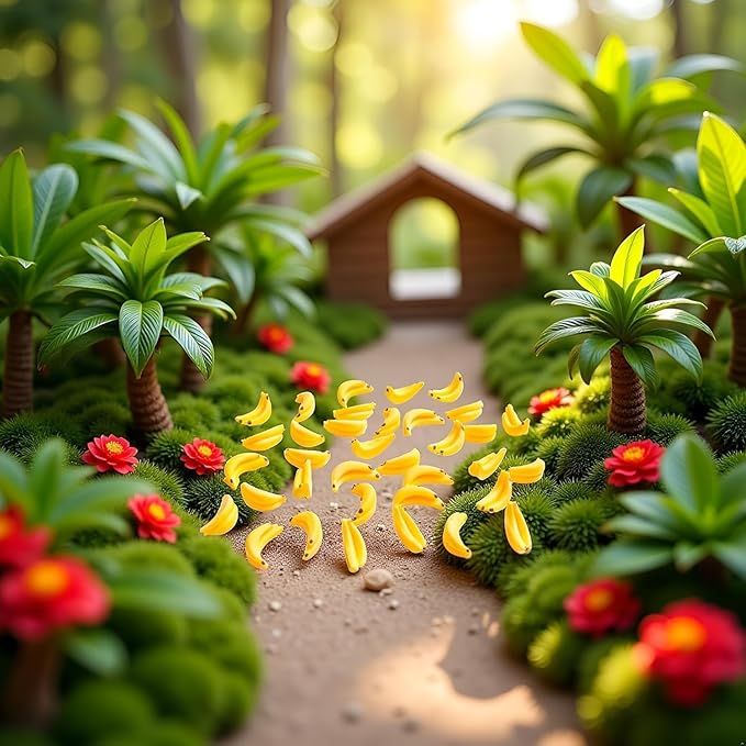 30Pcs Yellow Mini Plastic Artificial Bananas 1/12 Scale Dollhouse Accessories, Realistic Miniature Fruit Models for Fairy Garden Kitchen Decor & DIY Crafts