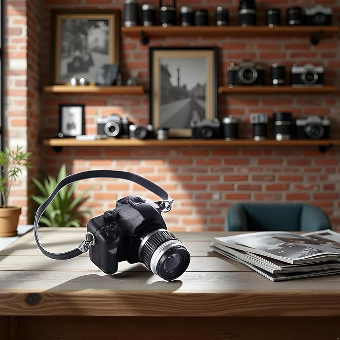1:4 Scale Mini Camera Prop Ornament Vintage Camera Model, Miniature Digital Camera Mini Decoration Accessories Photography Props Ornament
