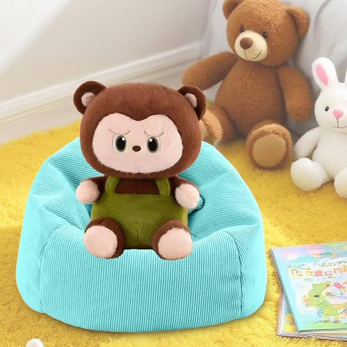 Handmade Bean Bag Chair for Doll Sofa Seat, Mini Sofa Suitable for 17 CM Dolls, Practical Accessories Suitable for Blind Box Enthusiasts and Collectors(Purple)