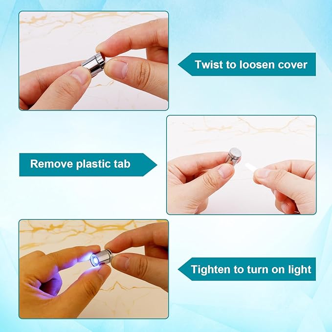 10pcs Miniature LED Spot Lights for Craft, Battery Operated Small LED Light with Battery for Dollhouse Mini Paper Lanterns Party Micro Spotlights Decorations Doll House DIY Projects (Purple)