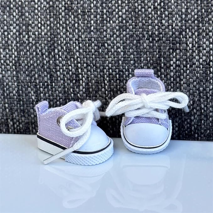 Compatible with Labubu Doll Shoes for 17cm Doll,Shoes Used for Labubu Accessories(F-Purple)