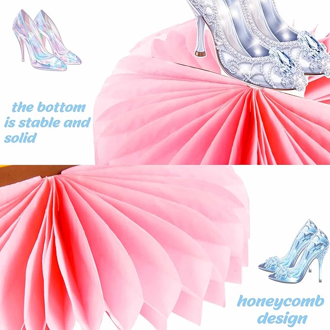 High Heel Honeycomb Centerpieces Crystal High Heel Party Decorations 12PCS Crystal Shoes Birthday Centerpieces Glass Stiletto Heels Table Decor for Wedding Bachelorette Party Supplies