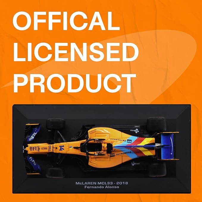 1:43 F1 Team MCL33-2018 Collection Formula 1 Race # Model Inspired by Fernando Alonso Diecast Collectible Model