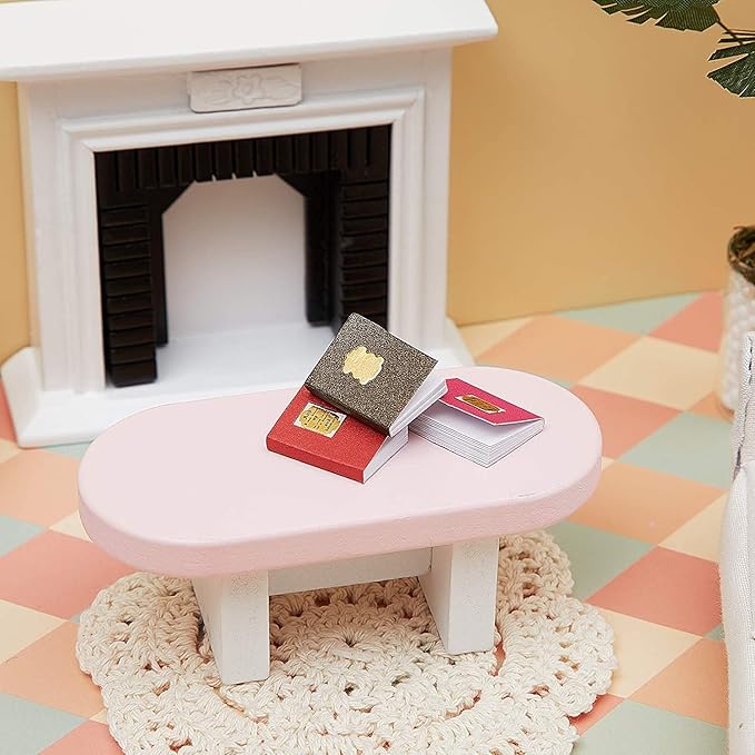 12 Pieces 1:12 Scale Miniatures Dollhouse Books Assorted Miniatures Dollhouse Mini Books Decoration Accessories Doll Toy Supplies(Assorted Style)