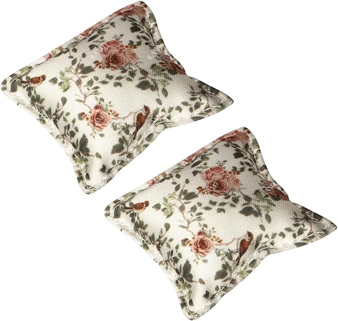 iLAND Dollhouse Furniture of Miniature Couch The Great Doll House Furniture Set for 1/12 Accessories, Elegant Rose and Birds Pleated Single Sofas 2 Pcs Customized Fabric and Amazing Handiwork