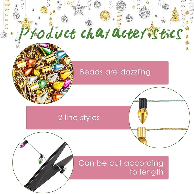 Tuanse 65.6 ft House Fake String Lights Decorations Miniature Light String Crafts for House Furniture Accessories Wedding Party Decor(Classic)