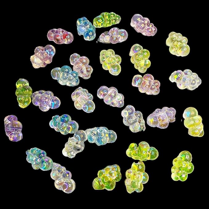 30 Pieces Tiny Fake Bubbles for Dollhouse Mini Bathtub 1:6 Miniature Dollhouse Accessories Bubble Decor for Fairy Garden Beach, Acrylic Bubble Beads