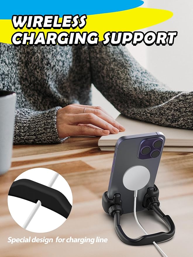 Stocking Stuffers Gifts for Teens Boys Girls Cell Phone Stand: Upgrade for Men Adults Kids Adjustable Lazy Thumbs Up Phone Holder for Desk Cool Gadgets Fun Gifts Ideas for Him Wife
