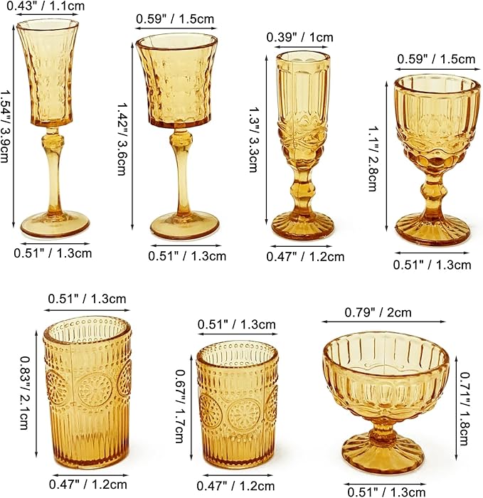 PRETTYLIFE 7PCS Miniature Dollhouse Cups Mini Ice Cream Wine Glass Water Drink Cups Set for DIY 1:6 Miniature Kitchen Accessories Micro Scene Decor (Brown)