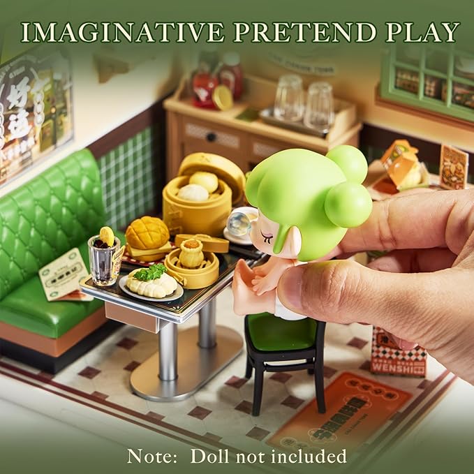 Rolife Super Creator House Building Playset & Terrace Bundle - Chineses Food Restaurants