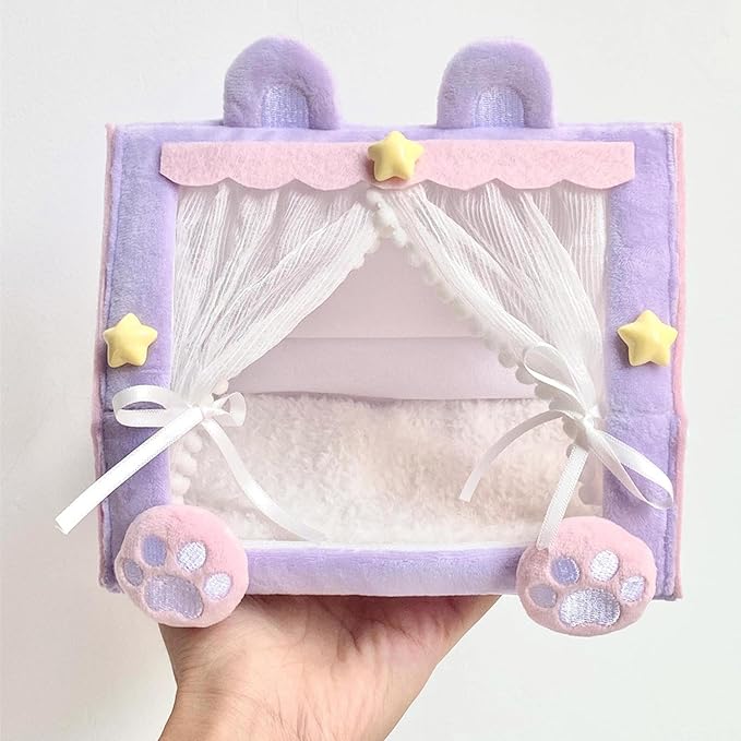 Mini Doll Tent Bed | Adorable Miniature Tent House Crib | Nursery Accessory Decorative Toy for Dolls & Stuffed Animals for Kids Girls Pretend Play