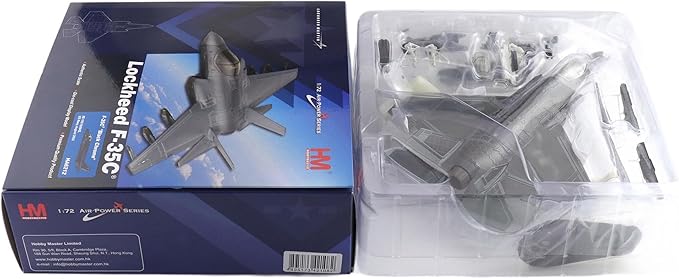 Hobbymaster | 1:72 Scale Model Military Aircrafts | F-35C Black Chrome XE-105/168842, US Navy, August 2022 | Model HA6212