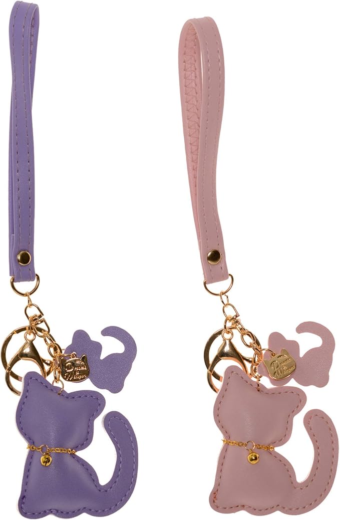 Dreams and Whispers Faux Fur Ball Pom Pom Key Chain Ring for Women Bag Pendant