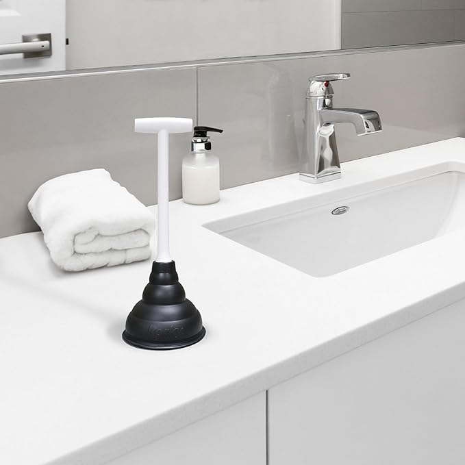 Korky Beehive Mini Sink and Drain Plunger - Works for Bathrooms, Kitchens, Sinks, Baths and Showers - Strong Suction Power for Easy Clog Removal