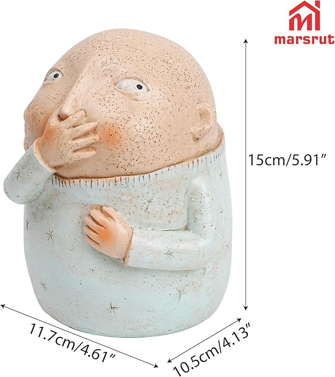 Marsrut Boy Holding Nose Bathroom Statue Figurines: Quirky Bathroom Decor, Small Knick Knacks for Shelves, Shelf Sitters on Toilet, Cute Kitschy Creative Resin Funny Sculptures Ornament