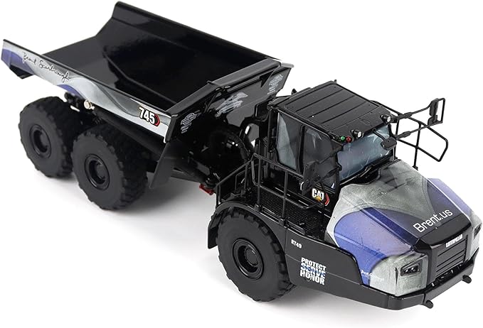 Diecast Masters 1/50 CAT 745 Articulated Hauler Truck with Patriotic Decoration, Brent Scarbrough & Co. 85528-BSC