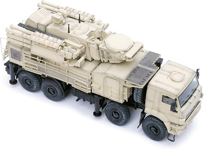 Panzerkampf | 1:72 Scale Model Military Diecast | Pantsir-S1 air Defense System Sand Color Scheme,Syrian Goverment Force | Model 12217PB