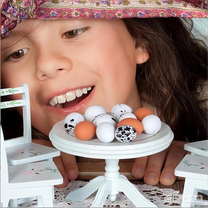 102pcs Miniature Easter Eggs Artificial Mini Bird Eggs Micro-Scene Decorations for DIY Crafts, Micro-Scene, Dollhouse, Easter Party Decorations