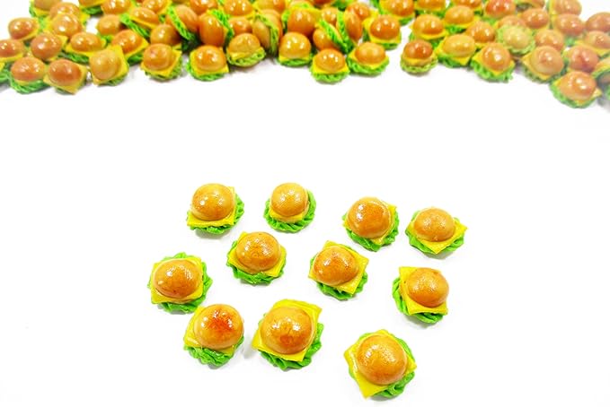 10 Cheeseburger Bakery Dolls House Miniatures Food 3590