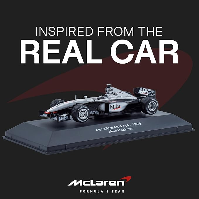 LUPPA 1:43 F1 Team MP4/14-1999 Collection Formula 1 Race # Model Inspired by Mika Hakkinen Diecast Collectible Model