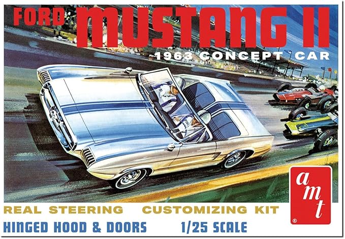 AMT 1963 Ford Mustang II Concept Car 1:25 Scale Model Kit