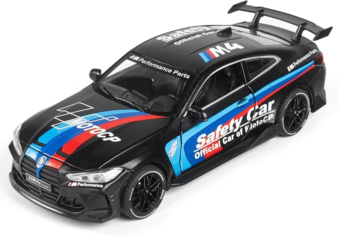 Toy Cars 1:32 M4 Diecast Cars - Light, Sound & Pull Back Function Model Cars- Zinc Alloy Car Model for Kids Who Love car Mechanics & Collecting Exotic Sports Car Toys (Matte Black)