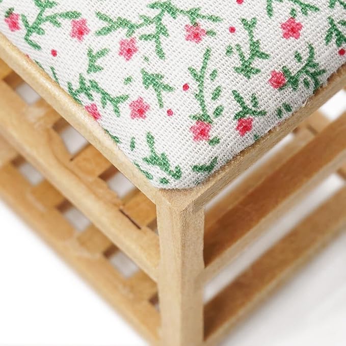 Odoria 1/12 Miniature Shoe Ottoman Bench Shoe Rack Dollhouse Furniture Accessories