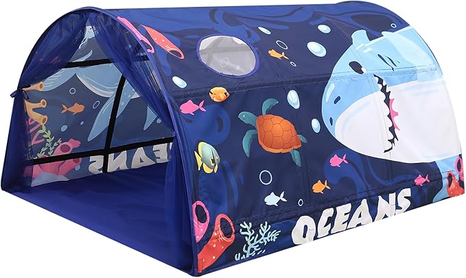 Bed Tent for Kids Lucky Castle Bed Tent Foldable Game House for Children Play Tents for Girls Boys Sleeping Canopy Playhouse