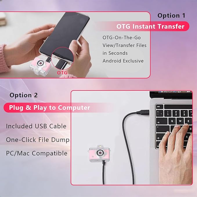 Pyxfeiiu Mini Keychain Camera,1080p Video Mini Digital Camera,Retro Flip Screen Small Bodycam,with Adapter and 32GB Card (Expandable to 128GB),USB Charging Long Battery Life for Kid,Travel,Vlog