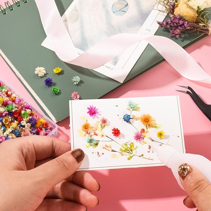 1150 PCS Small Dried Flowers for Crafts - Mini Dried Flowers for Resin, Tiny Natural Real Dried Pressed Flowers Bulk for DIY Jewelry Earrings Epoxy Molds, Candles Soap Making