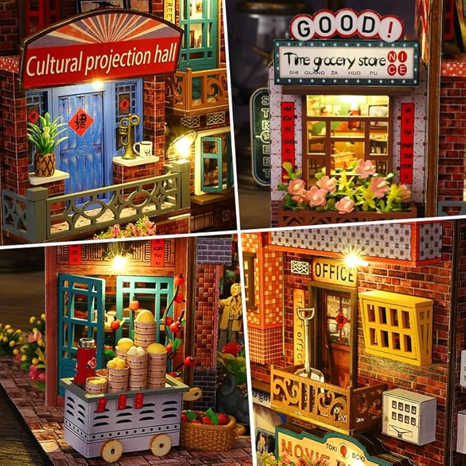 CRIOLPO Miniature House Kit for Adults, DIY Doll House Book Nook Kit with Detailed Furniture, Inventive Tiny House Crafting Set, for Handmade Hobbyists, DIY Room DéCor - Sign of The Times