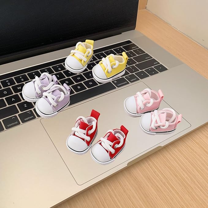 Doll Shoes for Lu bubu 17cm Dolls(No Doll) Accessories, Mini Shoes for Dolls, Cute Canvas Shoes Suitable for 17cm Doll, Dress Up Doll Shoes Replacement Black