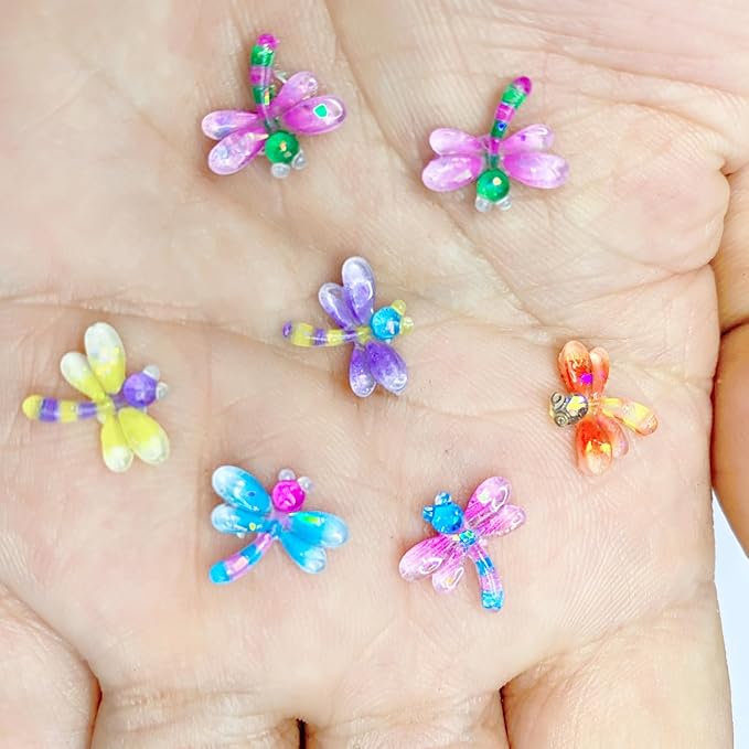 200PCS Mini Dragonflie Decor for Dollhouse Resin Tiny Dragonflie for Crafts Micro Miniature Dragonflies for Fairy Garden Dollhouse Micro Landscaping Decoration