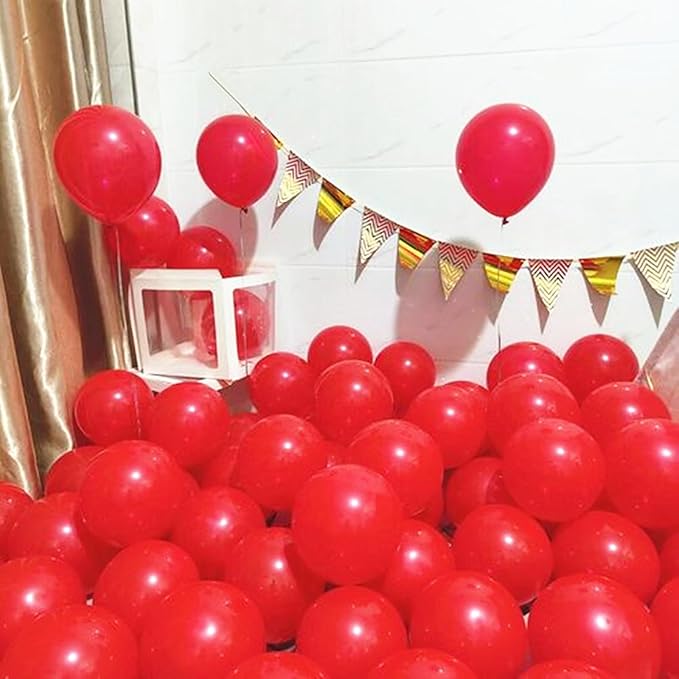 5 inch Red Party Balloons, 100 pcs Mini Latex Balloons for Birthday Wedding Baby Shower Decorations(Red)