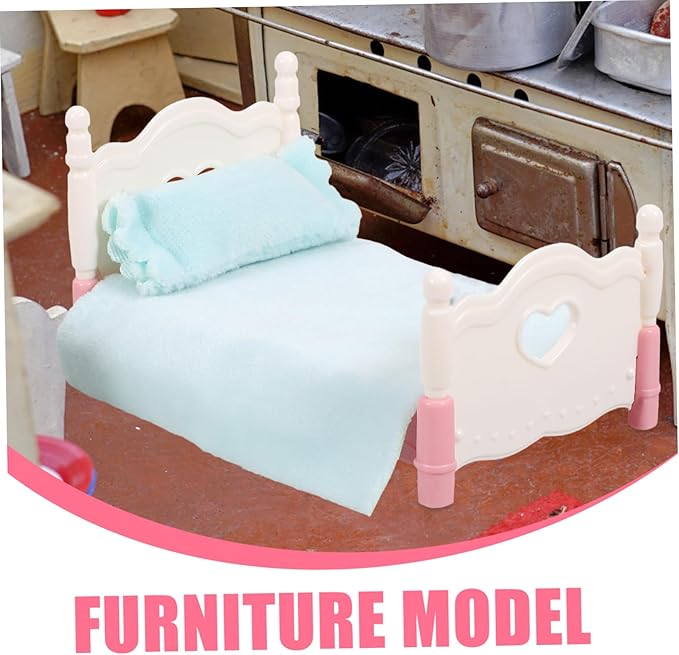 HEMOTON 1set Miniature Bedroom Furniture for Dollhouse Cute DIY Scene Prop High-Detail Design and Safe Material for Creative Role Play and Family Fun