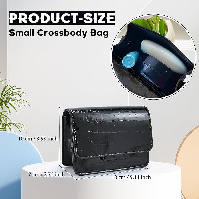 NovaKnot Metallic Mini Crossbody Purse, Evening Clutch Bag with Removable Chain Strap, Small Purse for Women, Not for Phones