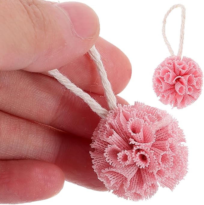Toddmomy Miniature Bath Balls for Doll House, 10Pcs Tiny Simulated Bath Sponge Accessories Mini Bathroom Scene Props Realistic Mini Sponge Decoration