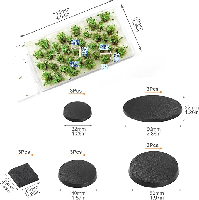Miniature Vegetation Artificial Flower Cluster with Model Bases War Game Lowland Scenery (D)