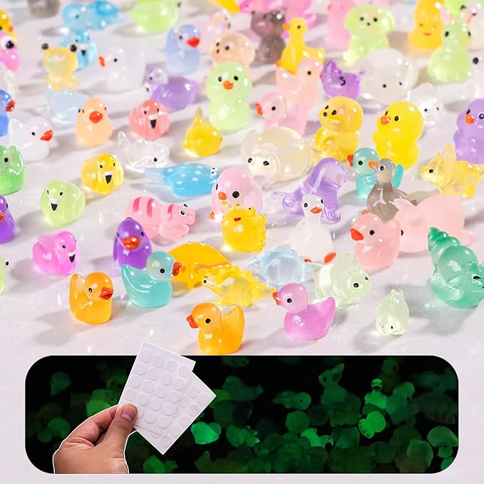 120pcs Tiny Resin Animals Figures to Hide Mini Resin Animals Bulk for Miniature Fairy Garden Accessories Micro Landscape Aquarium Potted Decoration