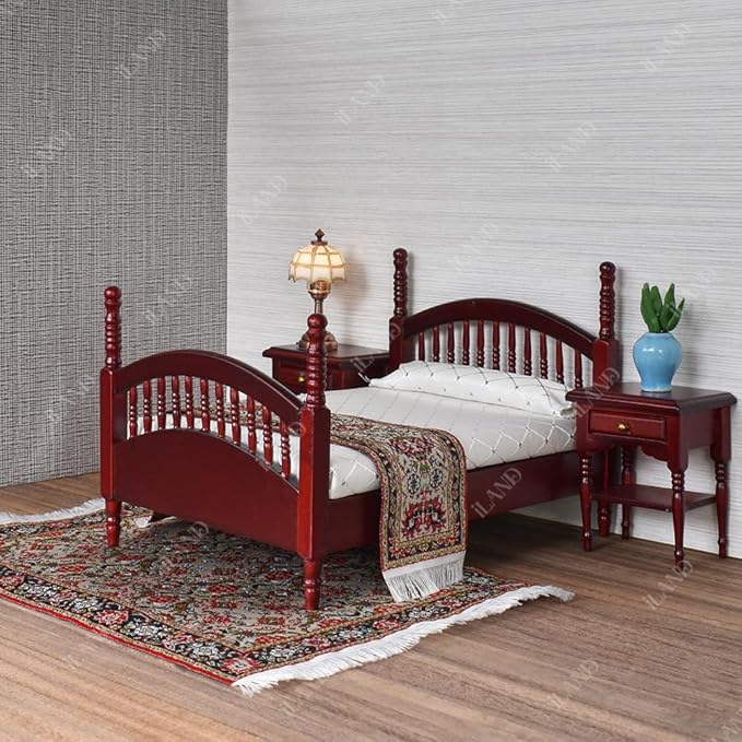 iland Miniature Dollhouse Accessories, Dollhouse Wallpaper on 1/12 1/6 Scale, Thickened 3pcs with 3D Embossed Stripes (Elegant Lattice Embossed Texture)