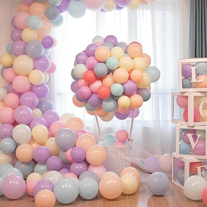 5 inch Pastel Purple Party Balloons, 100 pcs Mini Macaron Purple Latex Balloons for Birthday Wedding Baby Shower Decorations(Pastel Purple)