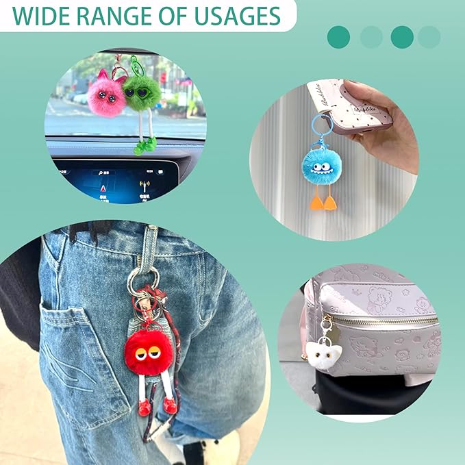 18 PCs Kids Keychains - Keychain Cute for Birthday Goodie Bags Stuffers Keychain Valentines Day Gifts for Kids Classroom Prizes Elementary Carnival Prizes in Bulk Class Prizes Backpack Treasure Box