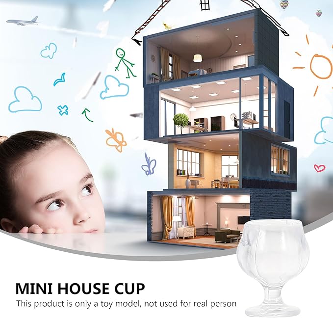 Abaodam 102 Pcs Candy Model Miniature Cups Mini Kitchen Accessories Wine Glasses Ornament ature Wine Cups ature Drinking s Adornment Toy Doll House Beer Mug Key Chain