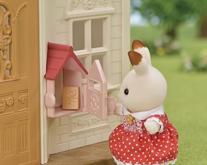 Calico Critters Red Roof Cozy Cottage Dollhouse Playset with Figure, Furniture and Accessories