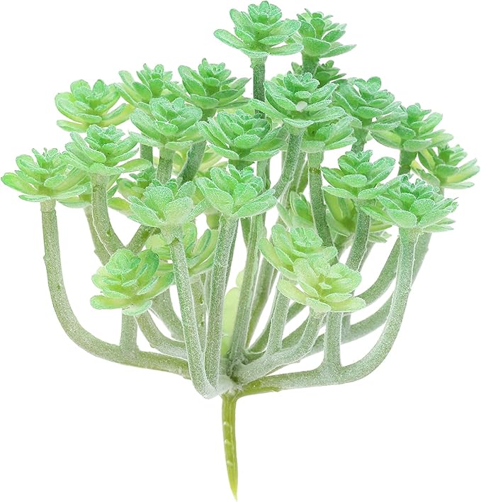 PATIKIL Mini Artificial Succulent Plants, Fake Succulents Plant Unpotted Realistic Textured Succulents for Home Garden Decoration, Green