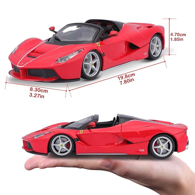Bburago 1:24 Scale Race & Play Ferrari LaFerrari Aperta Die Cast Vehicle