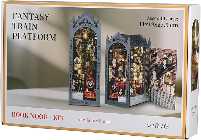 DIY Miniature Book Nook Dollhouse Room Kit for Teens and Adults-Old Train Station